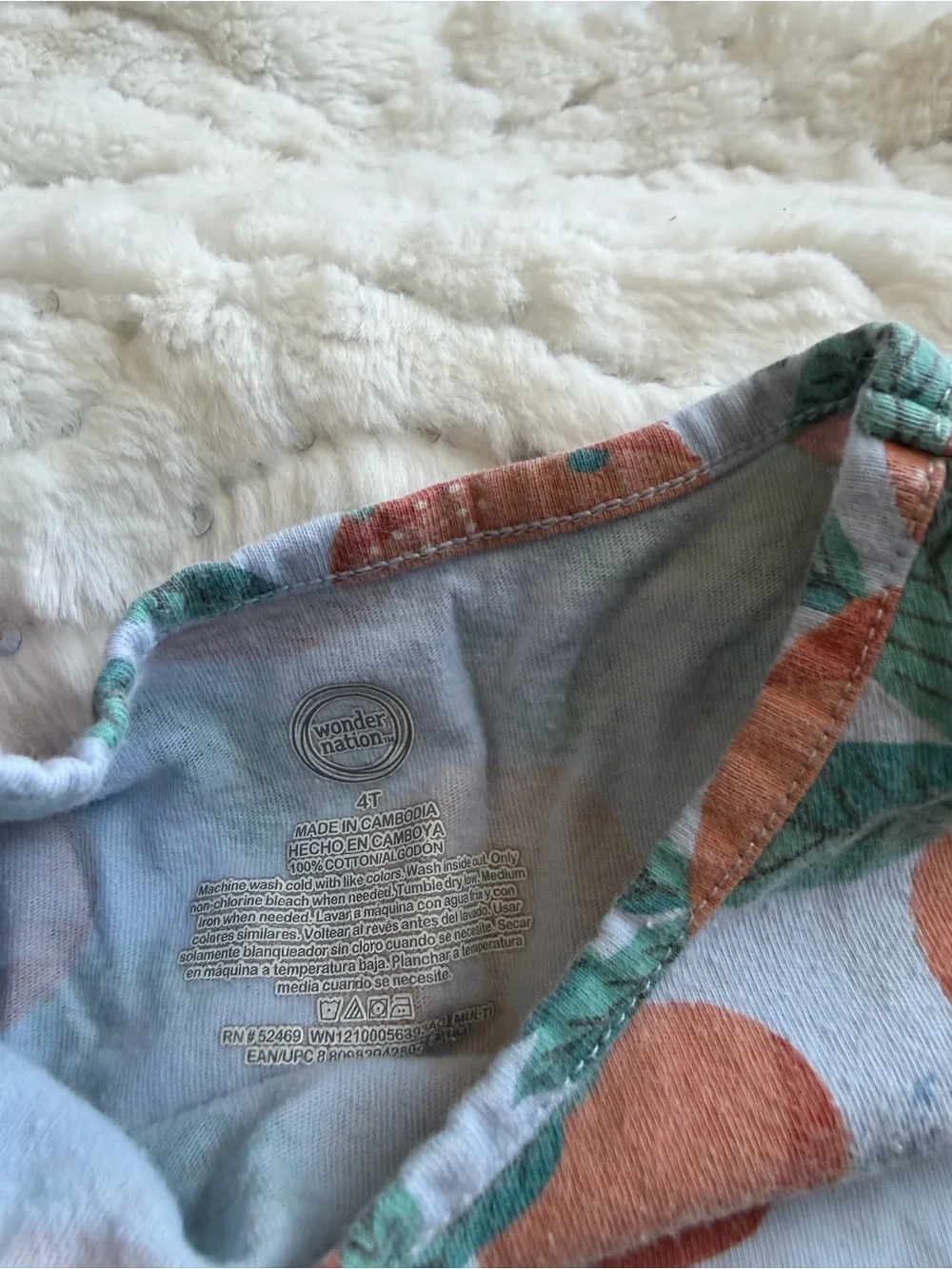 Wonder Nation Girls Orange Print Swing Dress — Size 4T 🍊💙